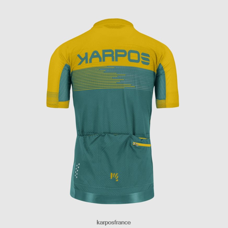 Hommes Karpos atlantique nord/curry citron/dar maillot feu vert 28PL68311