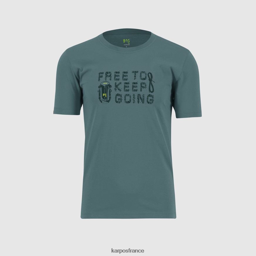 Hommes Karpos atlantique nord/forêt t-shirt crocus 28PL68399