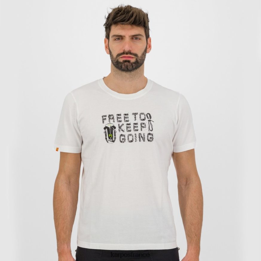 Hommes Karpos blanc t-shirt crocus 28PL68401