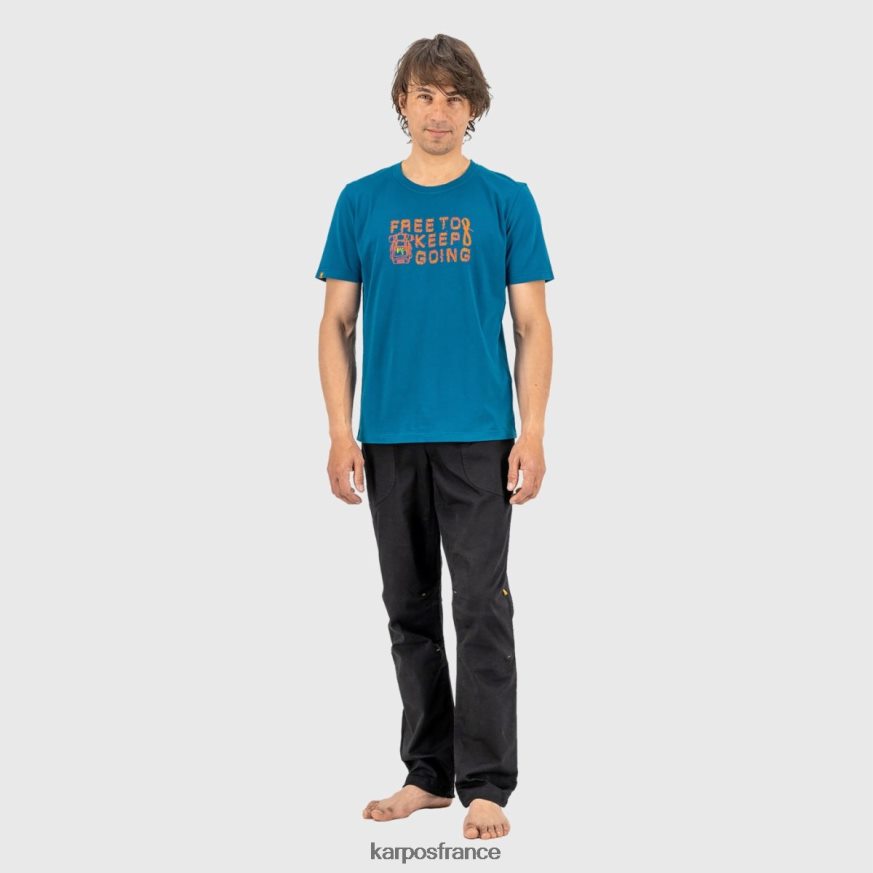 Hommes Karpos bleu marocain t-shirt crocus 28PL68402