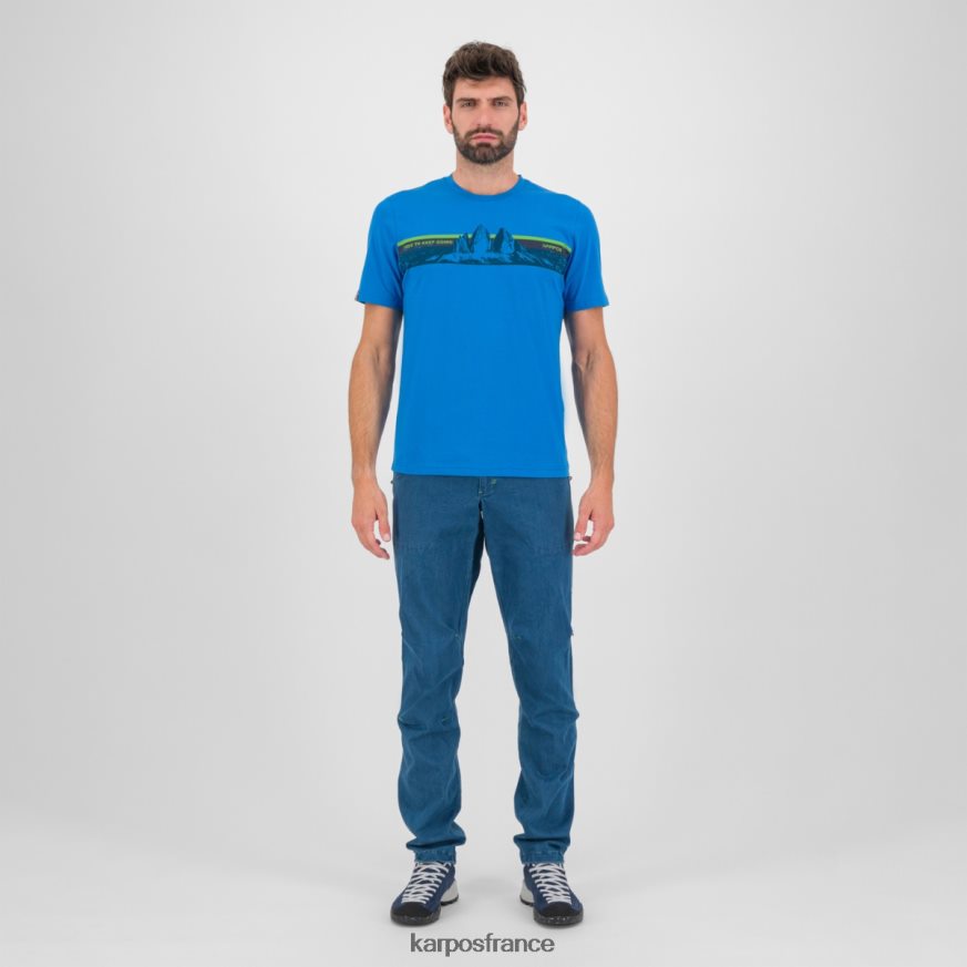 Hommes Karpos bruant indigo t-shirt giglio 28PL68427