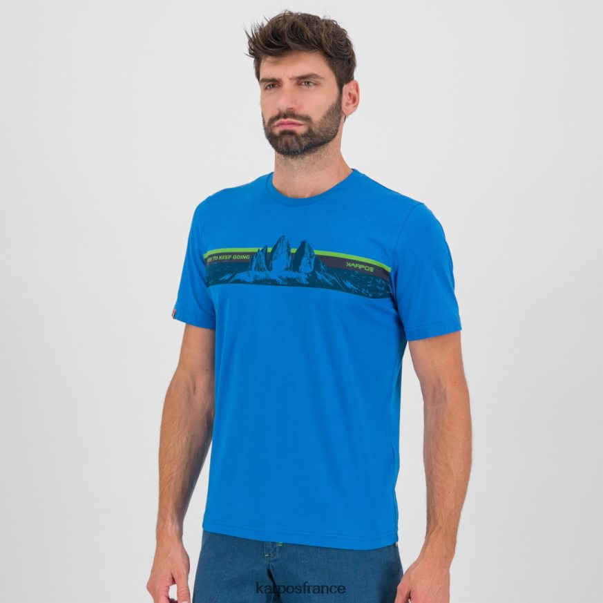 Hommes Karpos bruant indigo t-shirt giglio 28PL68427