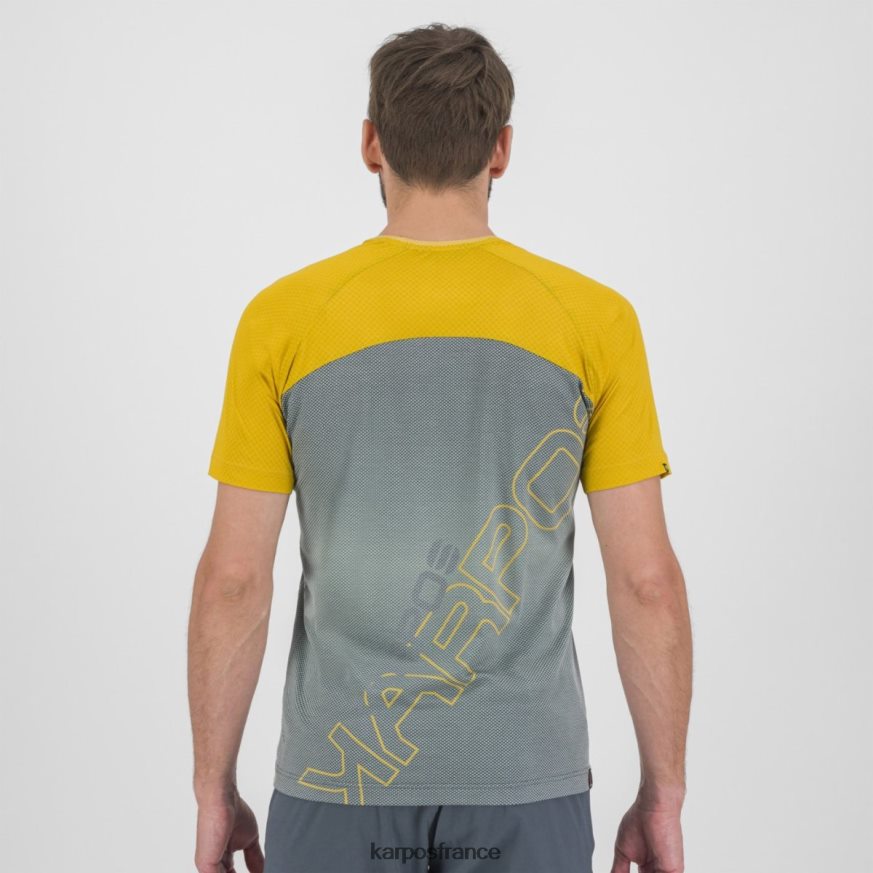 Hommes Karpos curry ardoise foncé/citron maillot evo déplacé 28PL68336