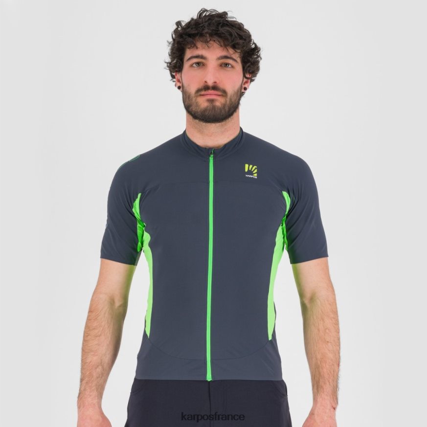 Hommes Karpos dégradé bleu/vert fluo maillot pralongia 28PL68309
