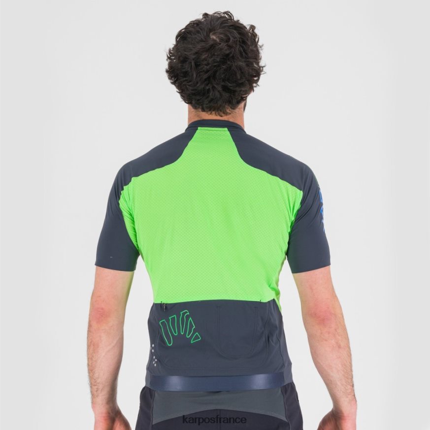 Hommes Karpos dégradé bleu/vert fluo maillot pralongia 28PL68309
