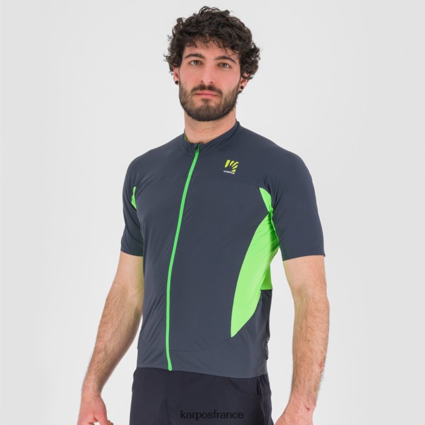Hommes Karpos dégradé bleu/vert fluo maillot pralongia 28PL68309