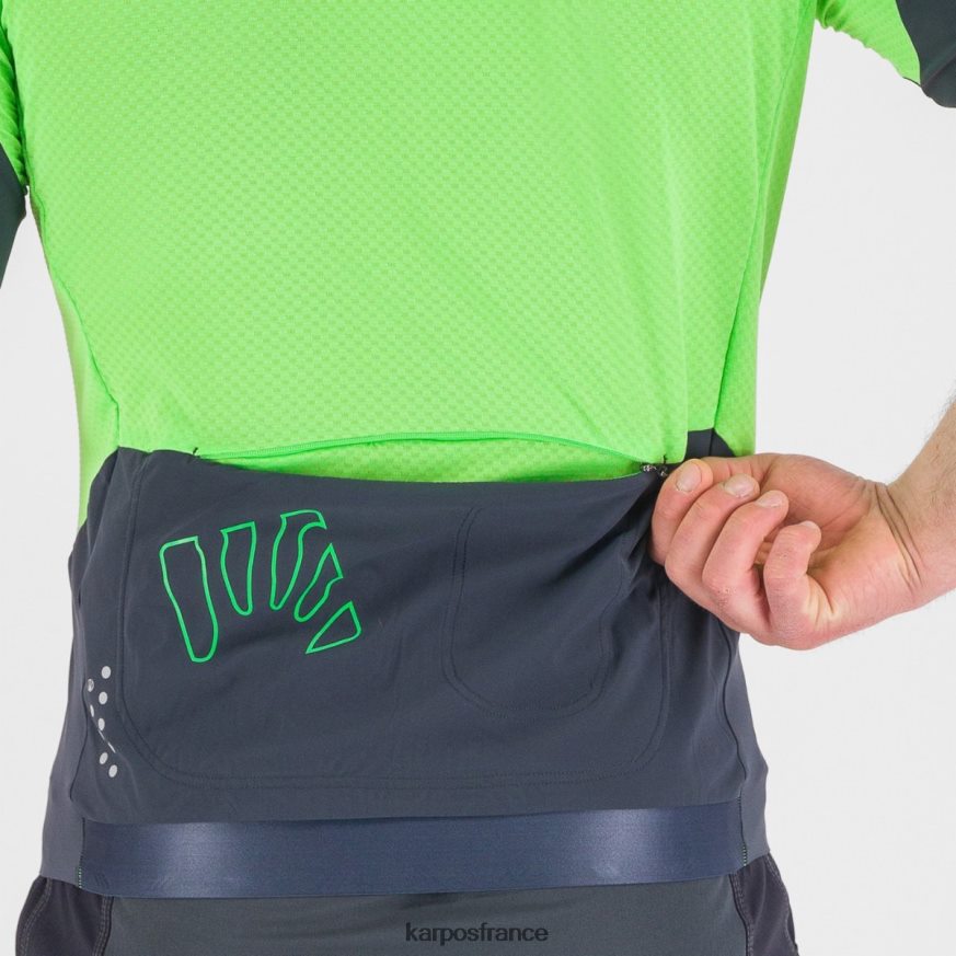 Hommes Karpos dégradé bleu/vert fluo maillot pralongia 28PL68309