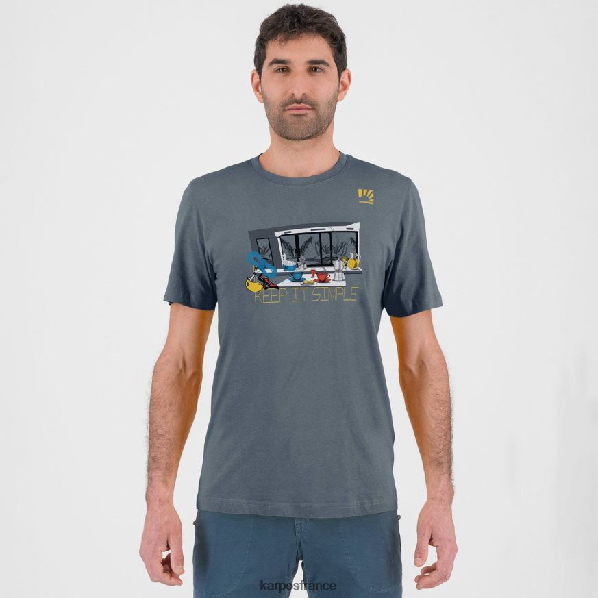 Hommes Karpos minuit t-shirt anémone 28PL68414