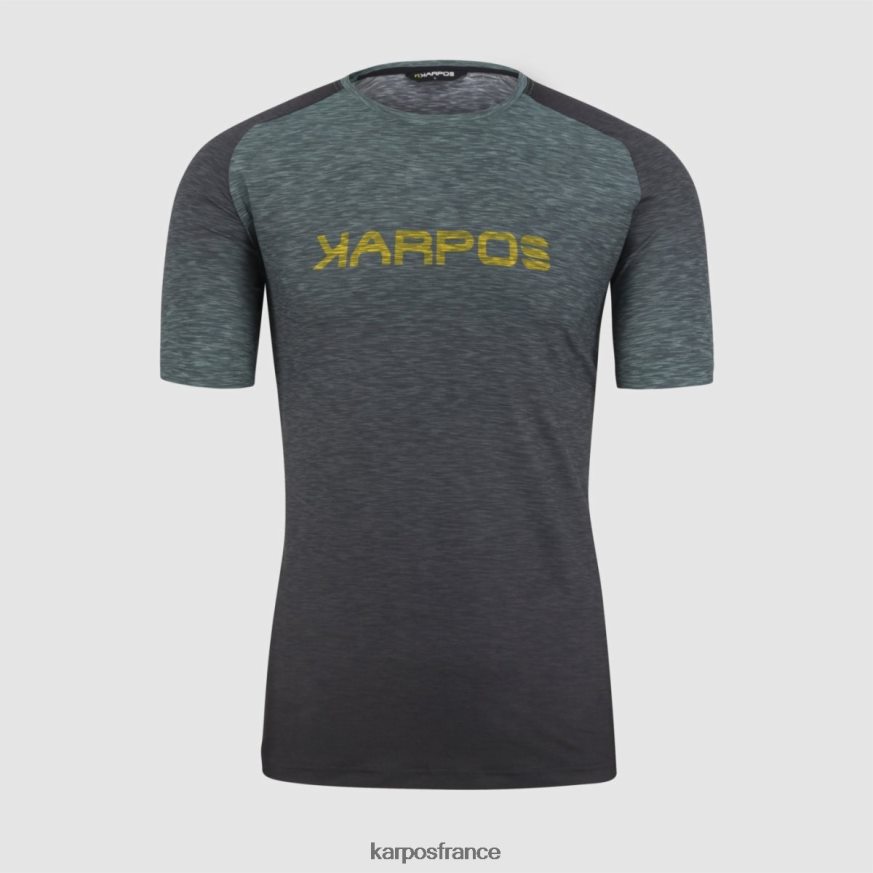 Hommes Karpos noir/atlantique nord/citron maillot prato piazza 28PL68358