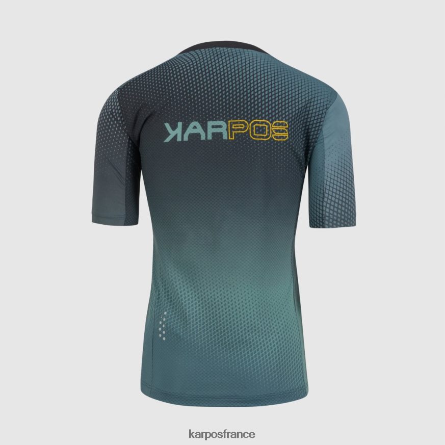 Hommes Karpos noir/atlantique nord/citron tee-shirt val di dentro 28PL68333