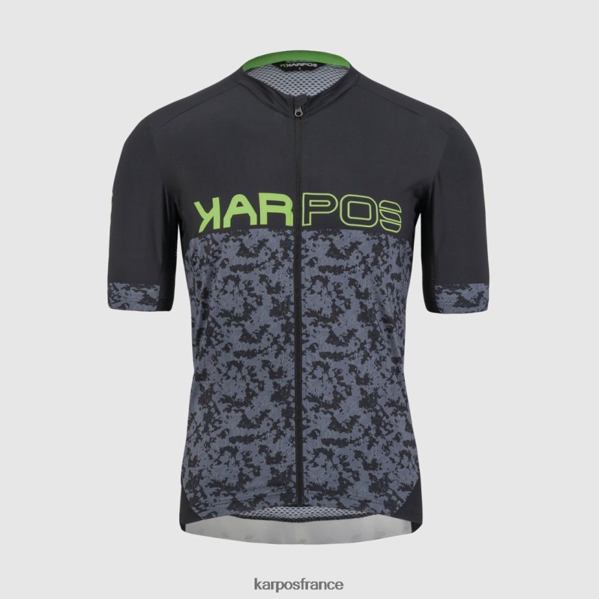 Hommes Karpos noir/bleu ombre/vert fluo maillot de saut 28PL68308