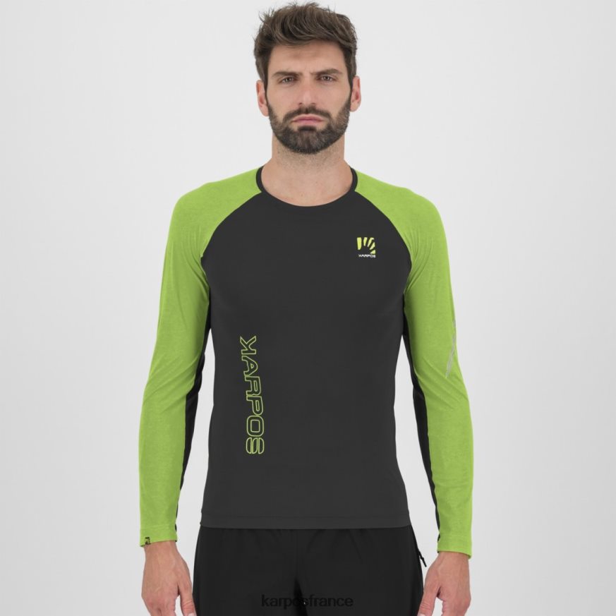 Hommes Karpos noir/vert jasmin maillot lavaredo ml 28PL68326