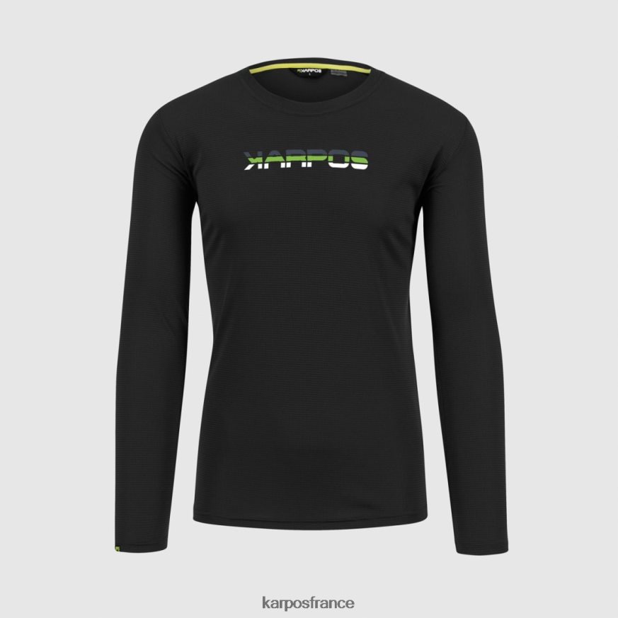 Hommes Karpos noir/vert jasmin maillot loma ls 28PL68384