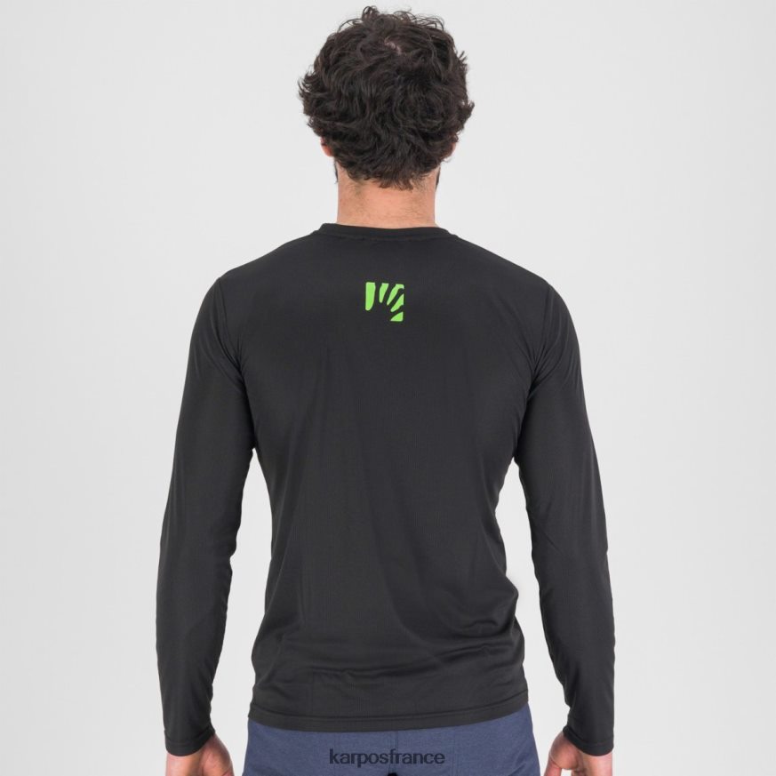 Hommes Karpos noir/vert jasmin maillot loma ls 28PL68384