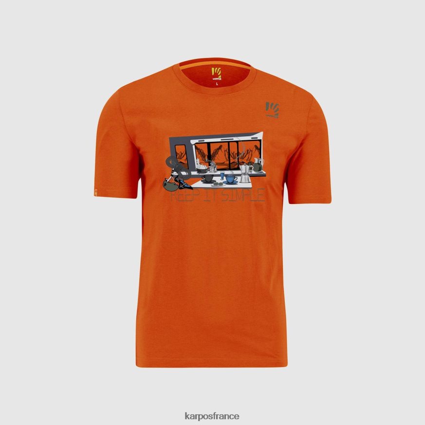 Hommes Karpos orange épicée t-shirt anémone 28PL68416