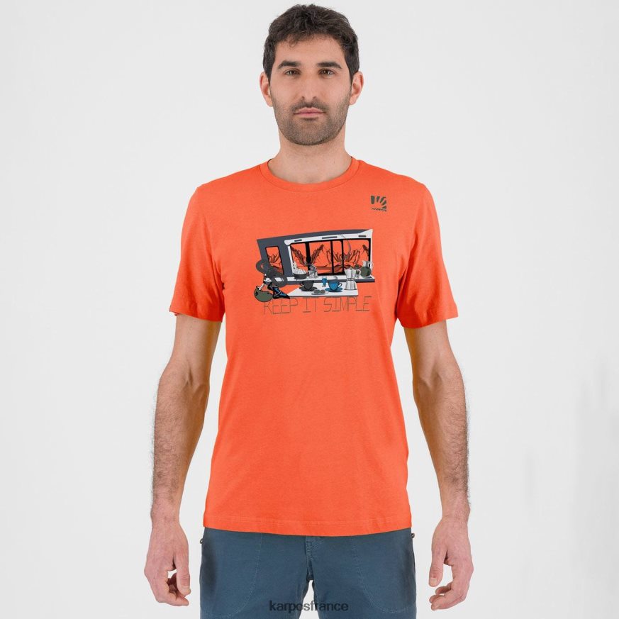 Hommes Karpos orange épicée t-shirt anémone 28PL68416