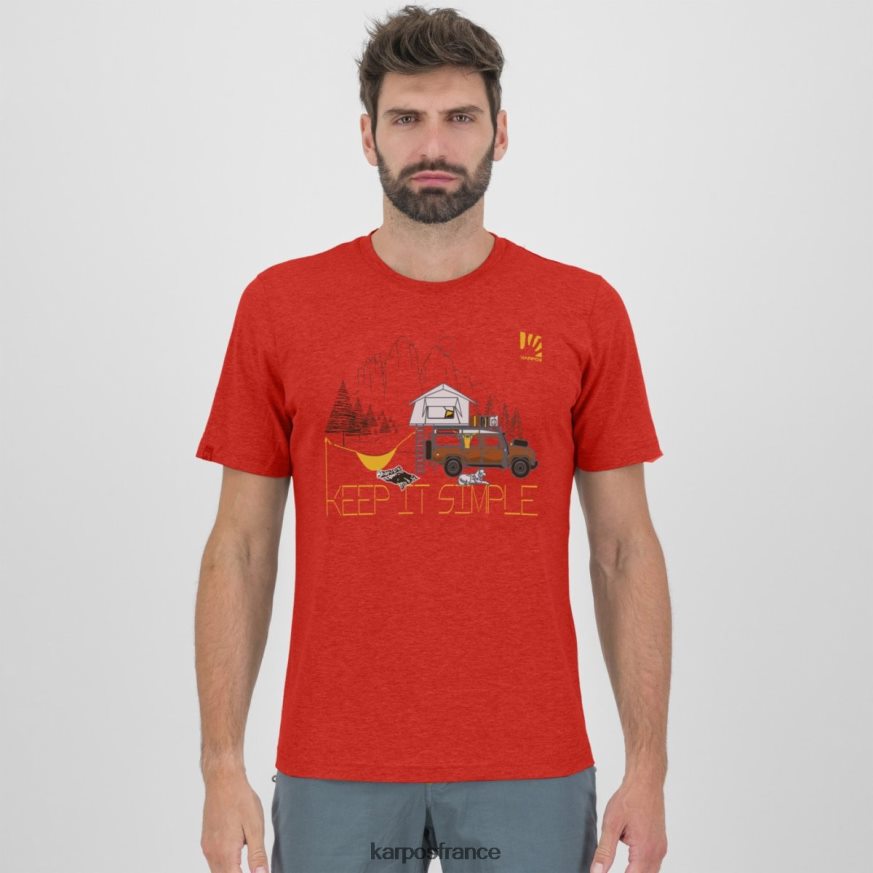 Hommes Karpos paprika t-shirt genzianella 28PL68424