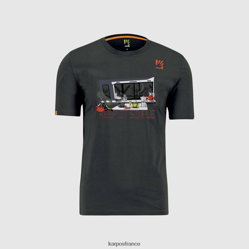 Hommes Karpos sable noir t-shirt anémone 28PL68415