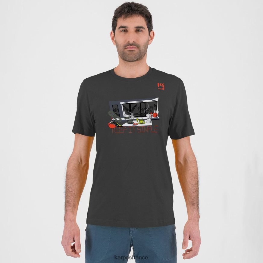 Hommes Karpos sable noir t-shirt anémone 28PL68415