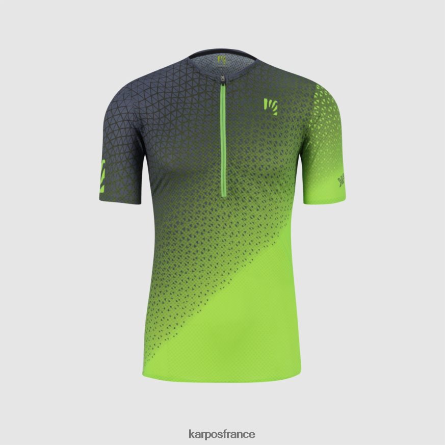 Hommes Karpos vert jasmin/bleu ombre maillot ultra technique lavaredo 28PL68323