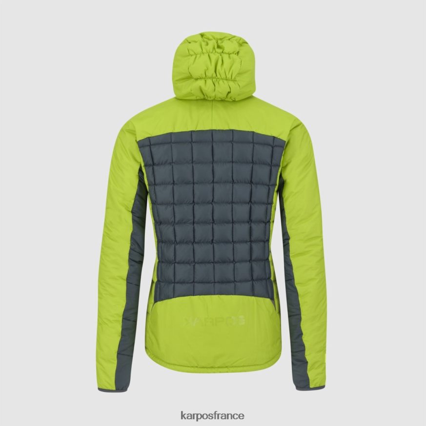 Hommes Karpos ardoise foncé/vert citron veste lastei active plus 28PL6870