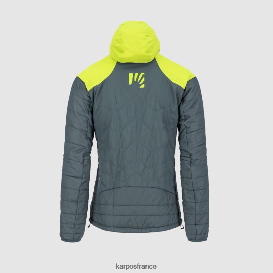 Hommes Karpos ardoise foncé/vert citron veste lyskamm evo 28PL6833