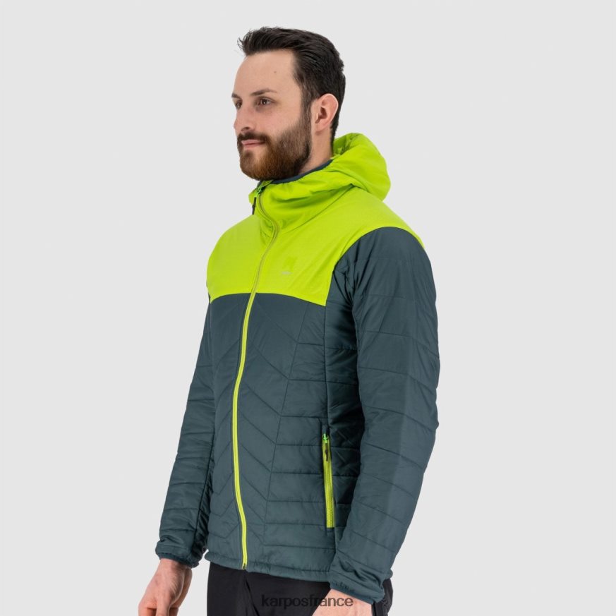 Hommes Karpos ardoise foncé/vert citron veste lyskamm evo 28PL6833