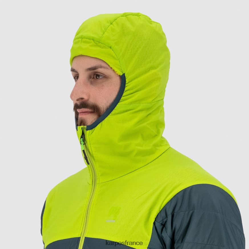 Hommes Karpos ardoise foncé/vert citron veste lyskamm evo 28PL6833