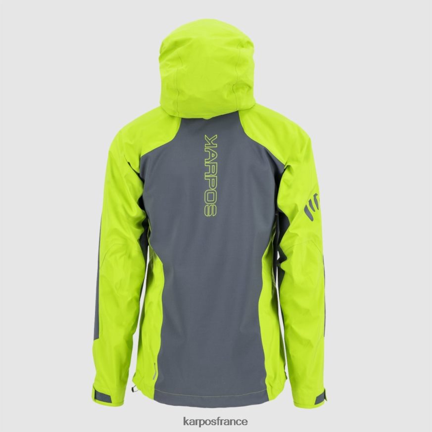 Hommes Karpos ardoise foncé/vert citron veste marmolada 28PL6844