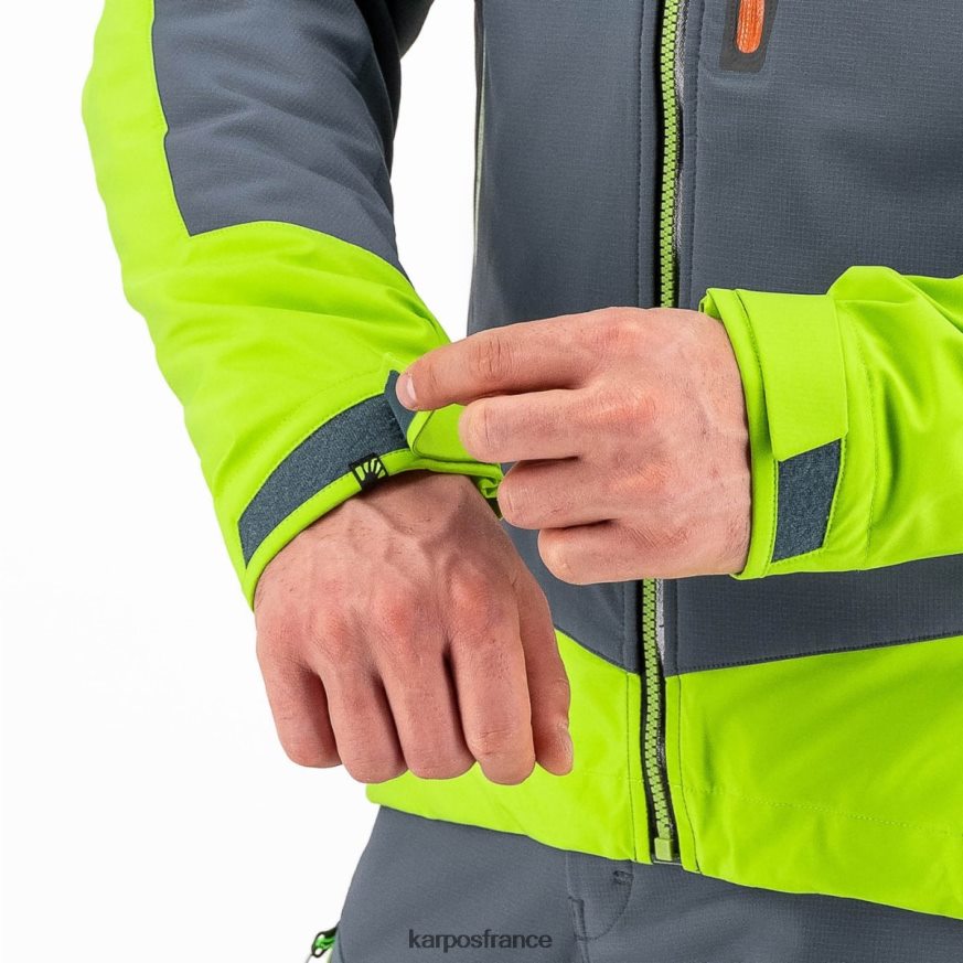 Hommes Karpos ardoise foncé/vert citron veste marmolada 28PL6844