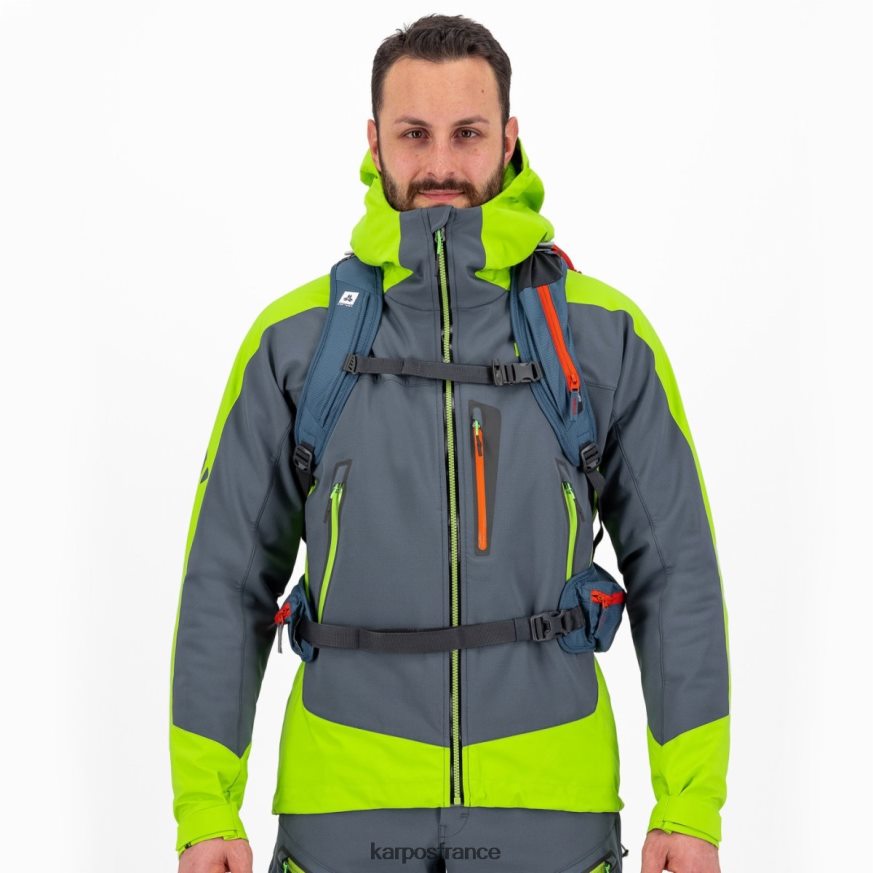 Hommes Karpos ardoise foncé/vert citron veste marmolada 28PL6844