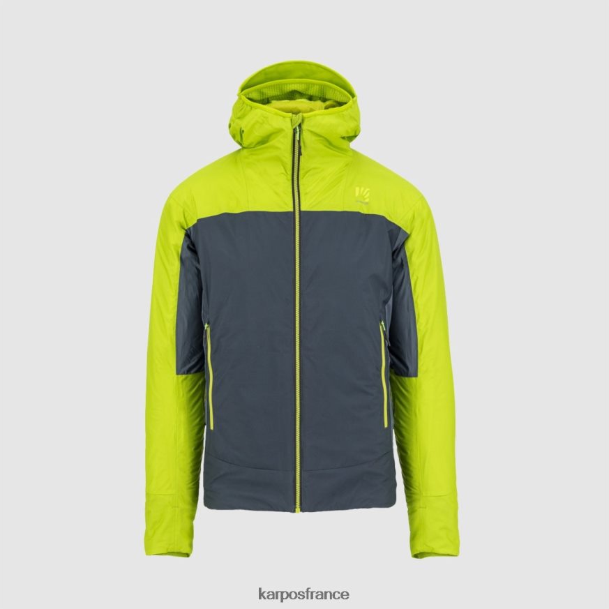 Hommes Karpos ardoise foncé/vert citron veste vinson 28PL6831