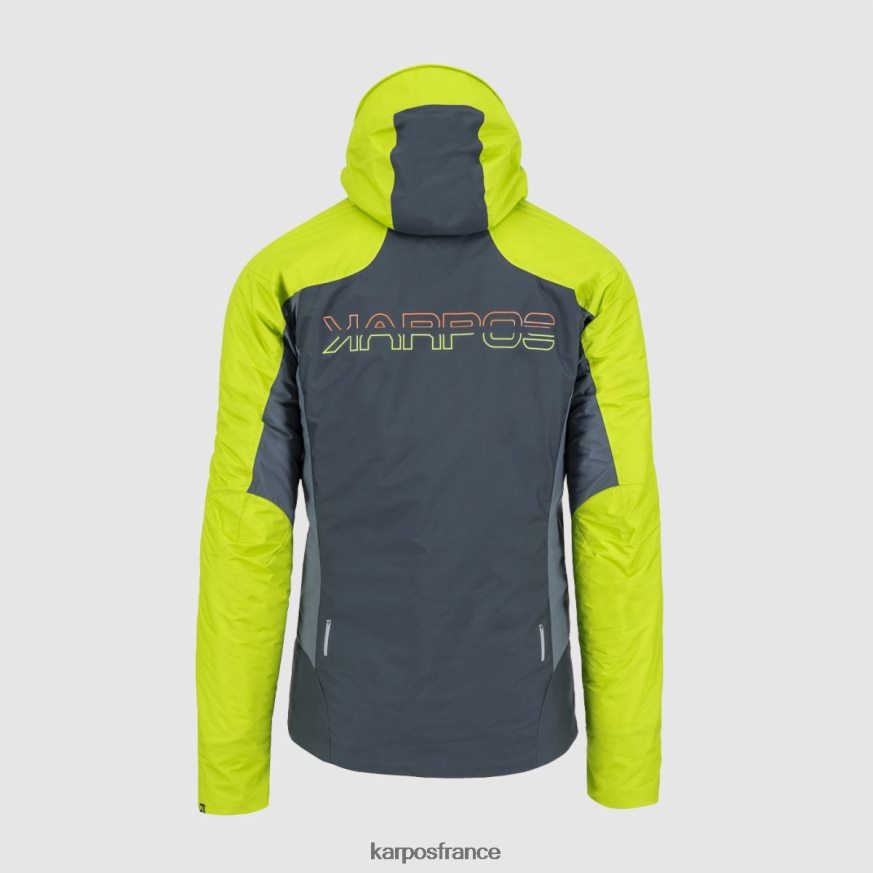 Hommes Karpos ardoise foncé/vert citron veste vinson 28PL6831