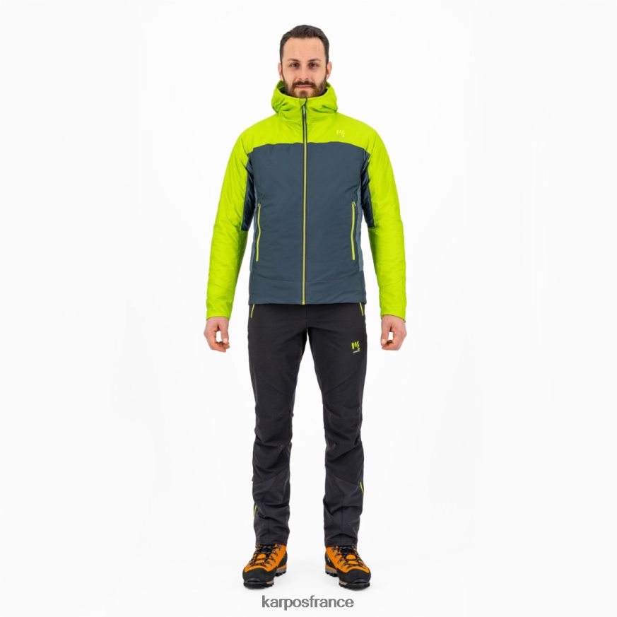 Hommes Karpos ardoise foncé/vert citron veste vinson 28PL6831