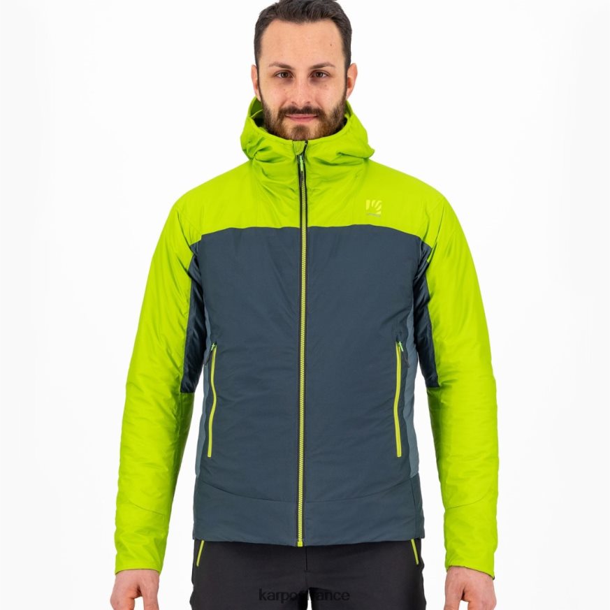Hommes Karpos ardoise foncé/vert citron veste vinson 28PL6831