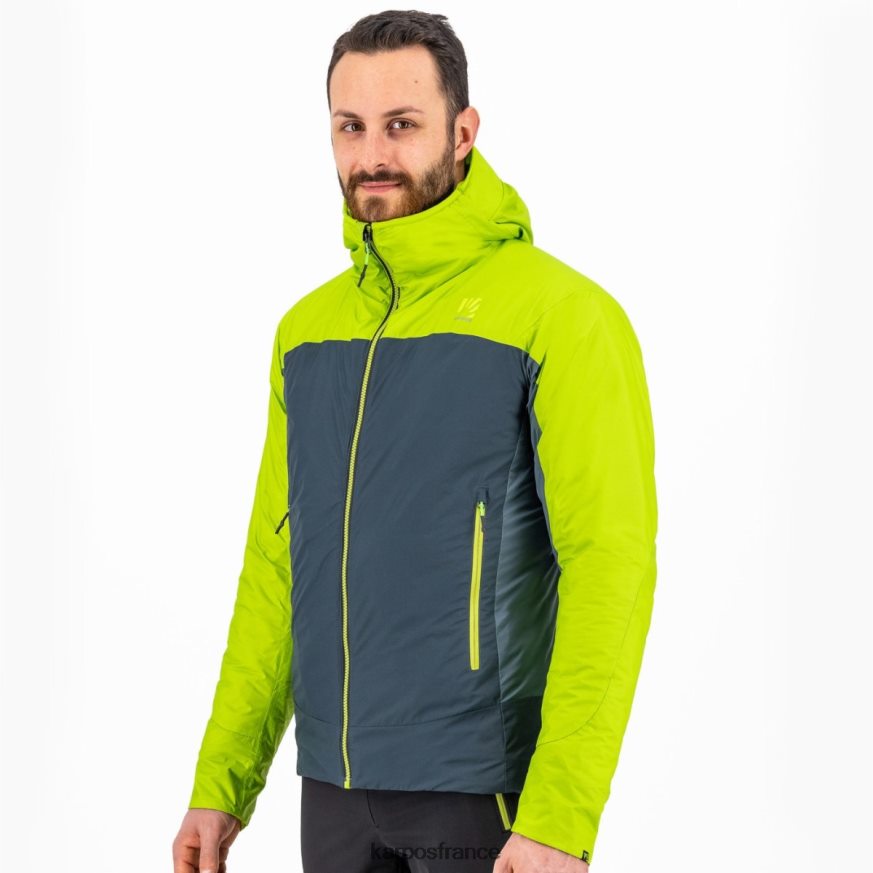 Hommes Karpos ardoise foncé/vert citron veste vinson 28PL6831