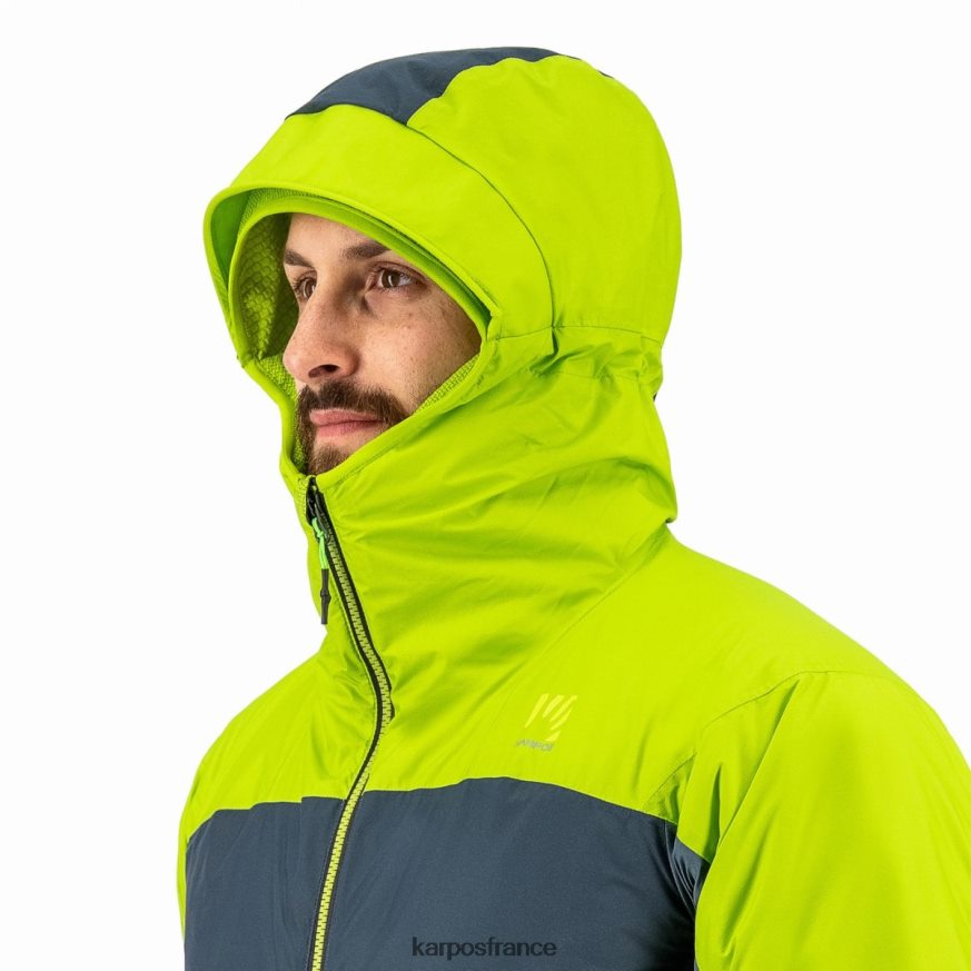Hommes Karpos ardoise foncé/vert citron veste vinson 28PL6831