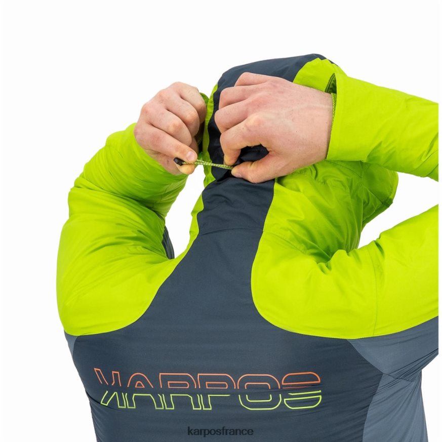 Hommes Karpos ardoise foncé/vert citron veste vinson 28PL6831