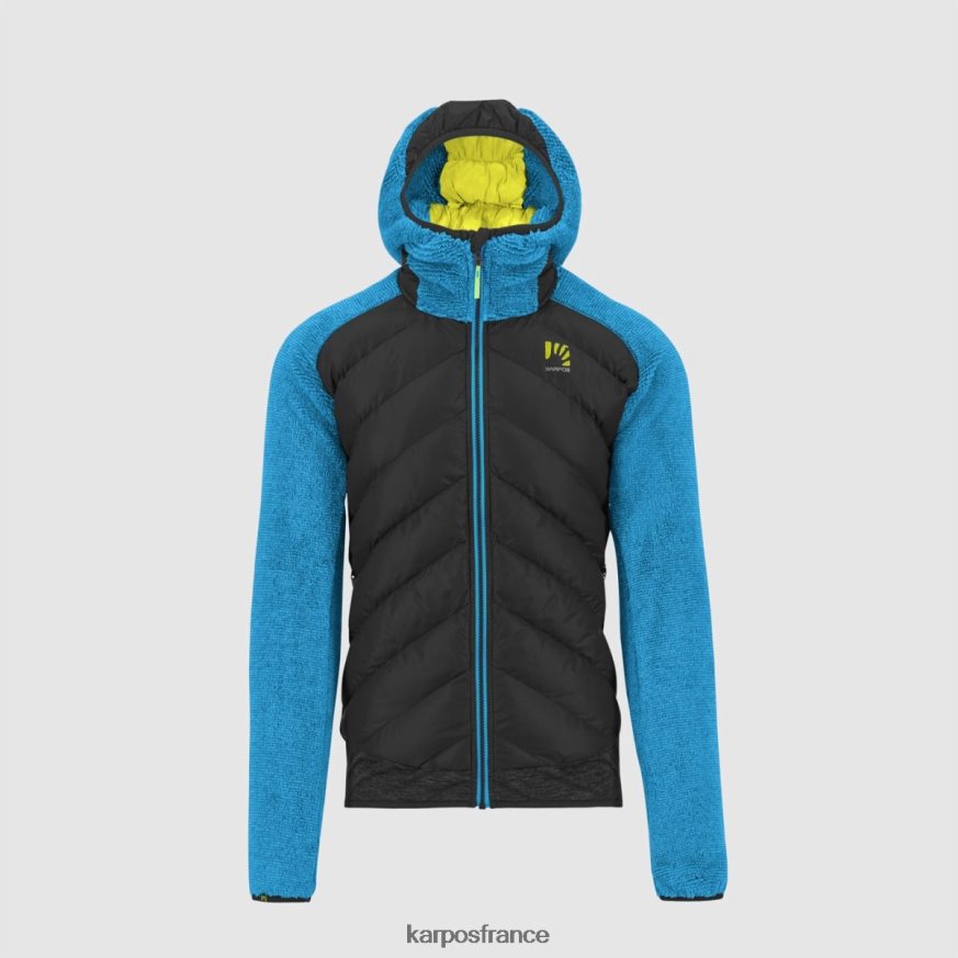 Hommes Karpos bijou noir/bleu veste marmarole 28PL68116