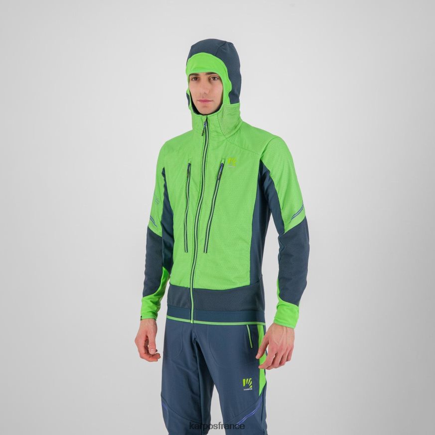 Hommes Karpos flash vert/minuit veste alagna plus evo 28PL6889