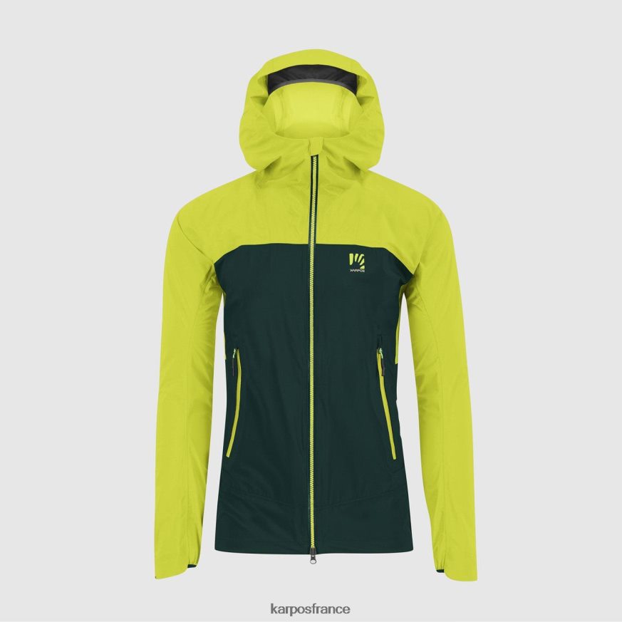 Hommes Karpos forêt/kiwi colada veste coquille valsesia 28PL688