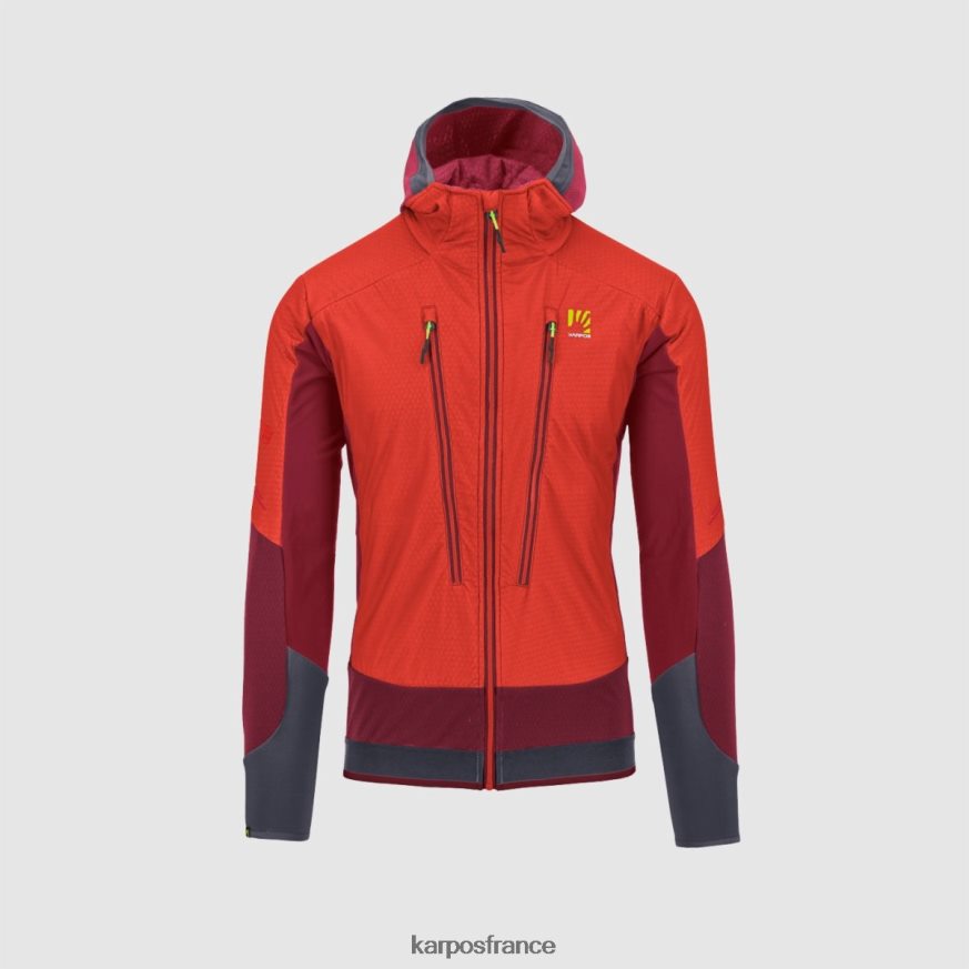 Hommes Karpos grenadine/rouge vélo veste alagna plus evo 28PL6888