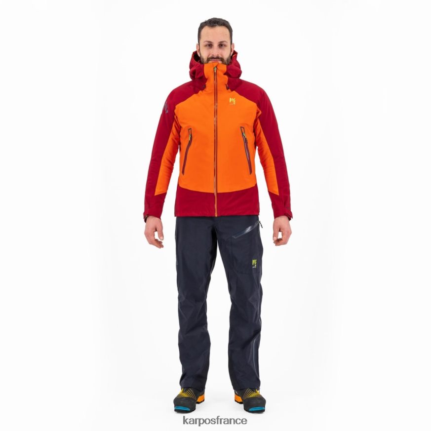 Hommes Karpos grenadine/rouge vélo veste tempête evo 28PL6824