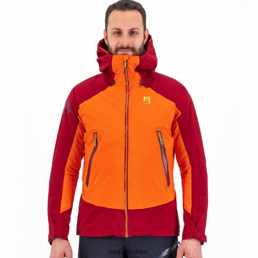 Hommes Karpos grenadine/rouge vélo veste tempête evo 28PL6824