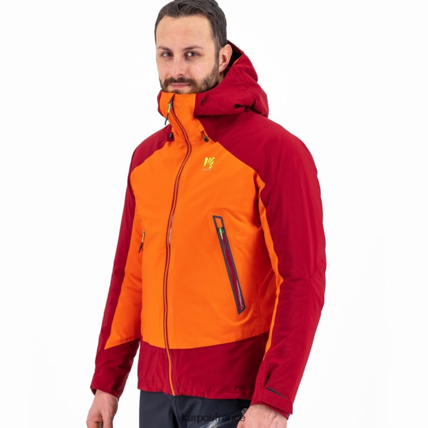 Hommes Karpos grenadine/rouge vélo veste tempête evo 28PL6824