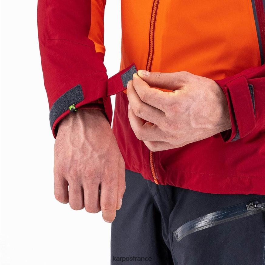Hommes Karpos grenadine/rouge vélo veste tempête evo 28PL6824
