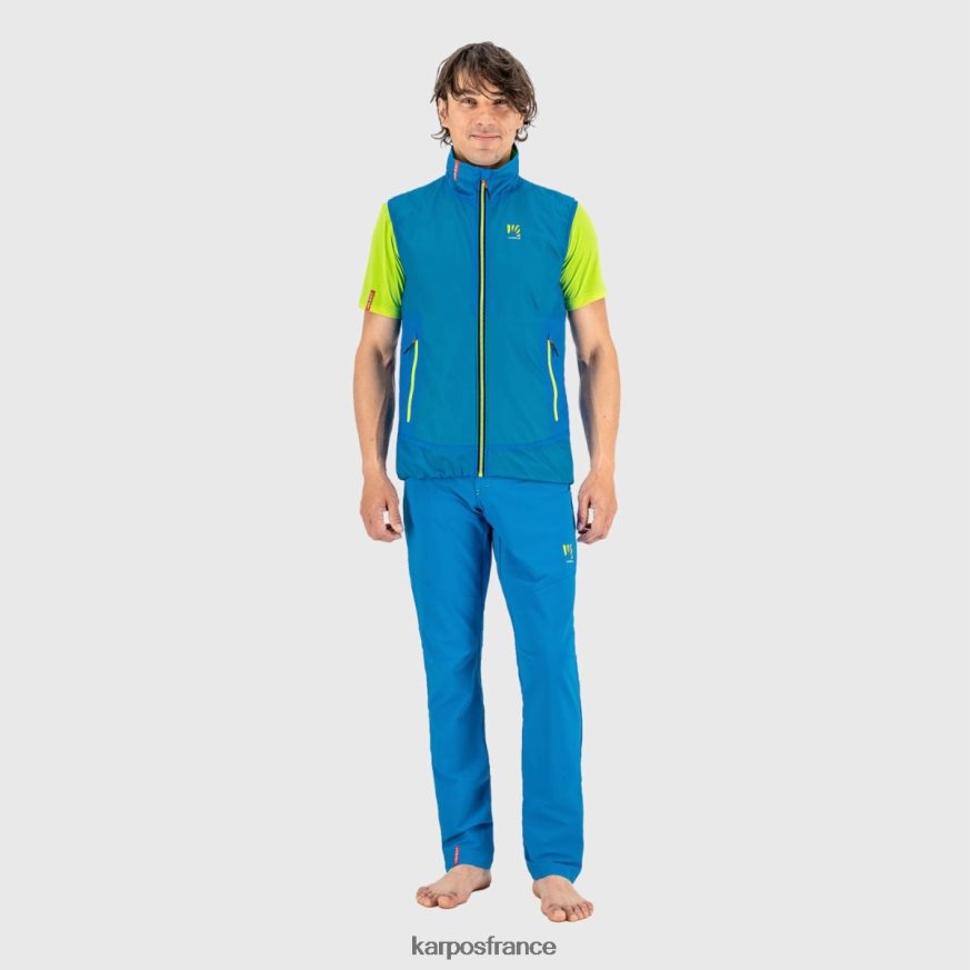 Hommes Karpos indigo b/vert jasmin gilet hybride k-performance 28PL68129