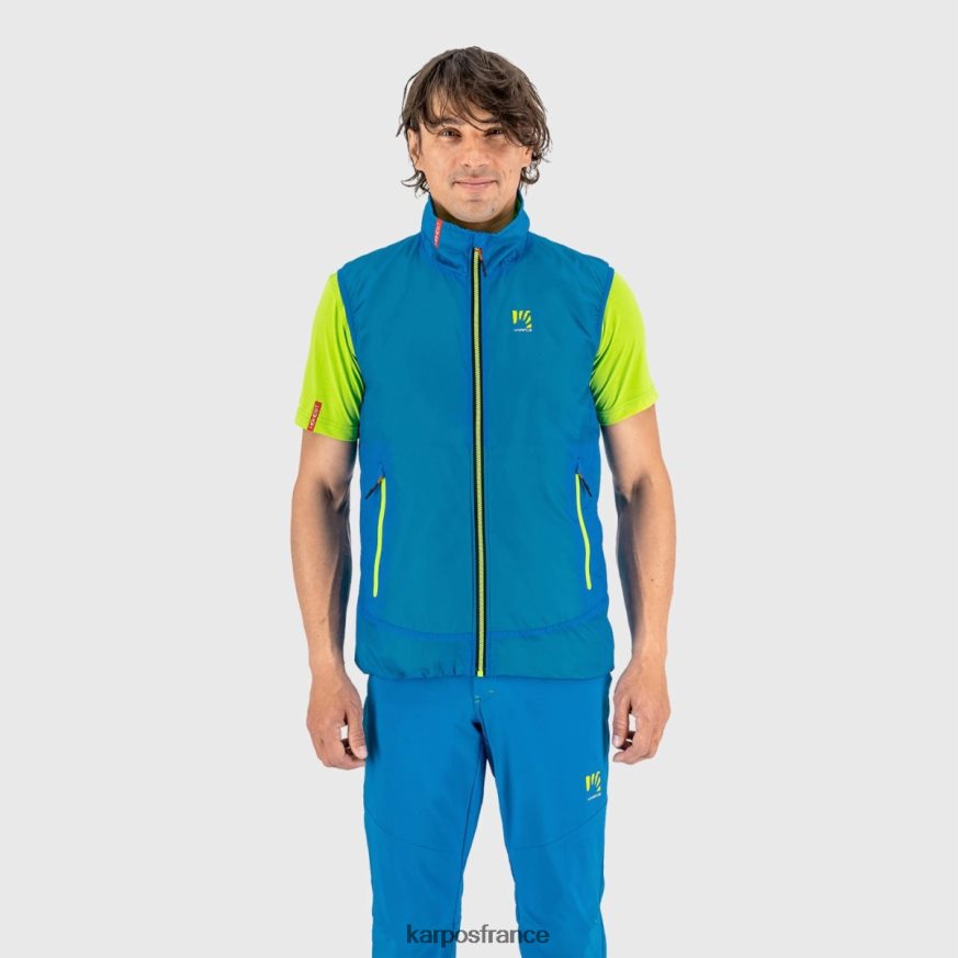 Hommes Karpos indigo b/vert jasmin gilet hybride k-performance 28PL68129