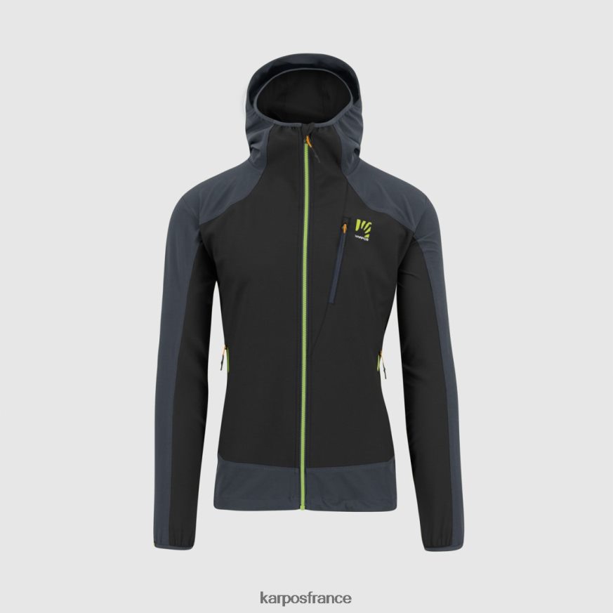 Hommes Karpos noir/bleu ombre/vert jasmin veste parete 28PL68155