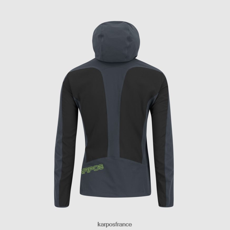 Hommes Karpos noir/bleu ombre/vert jasmin veste parete 28PL68155